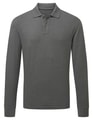 Heren Polo Lange Mouw Asquith & Fox Classic Charcoal
